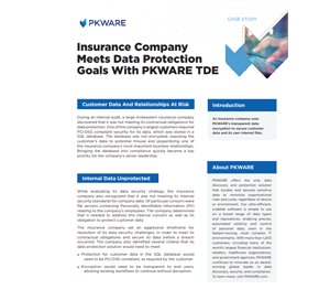Insurance Company Meets Data Protection Goals with PKWARE TDE
