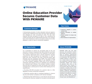 Online Education Provider Secures Customer Data With PKWARE